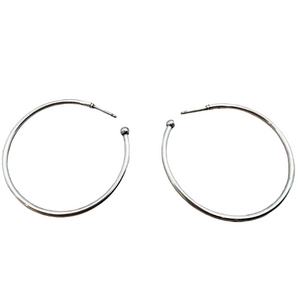 🍭6/$30 Silver tone hoop post earrings